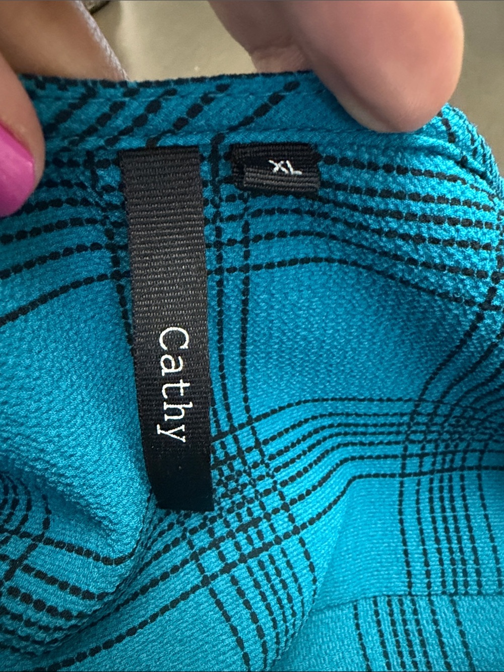 Cathy 3/4 Sleeve Blouse With Zip Front Blouse Size XL - Picture 5 of 5